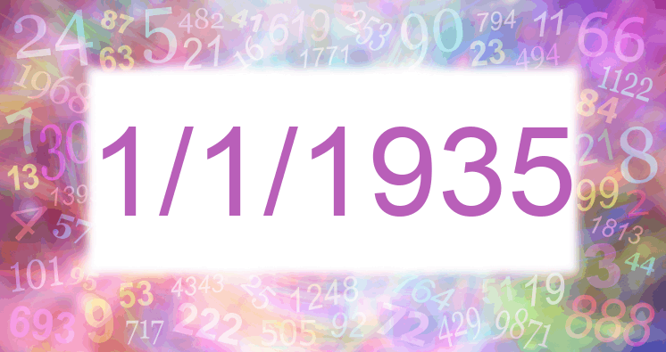 Numerología de la fecha 1/1/1935