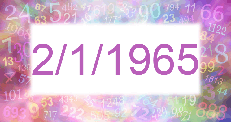 Numerología de la fecha 2/1/1965