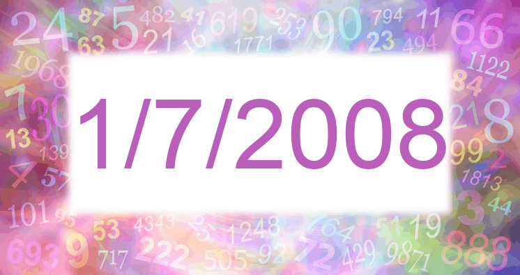 Numerología de la fecha 1/7/2008
