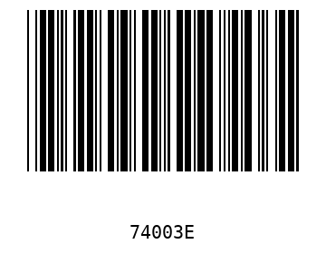 Barra Código, Code 39 74003