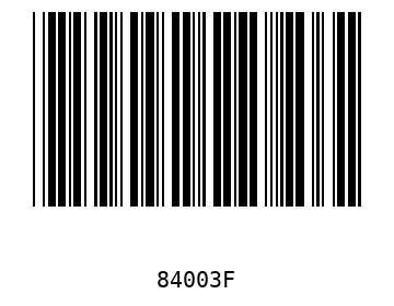 Barra Código, Code 39 84003