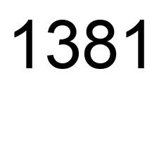 1381 (número), la enciclopedia de los números