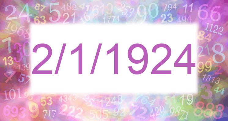 Numerología de la fecha 2/1/1924