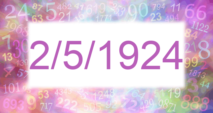 Numerología de la fecha 2/5/1924