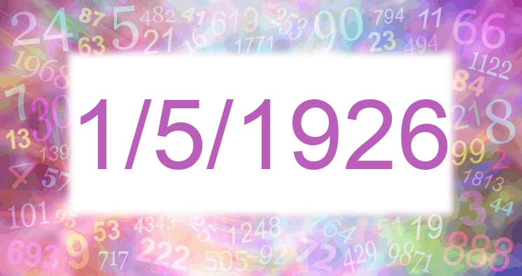Numerología de la fecha 1/5/1926