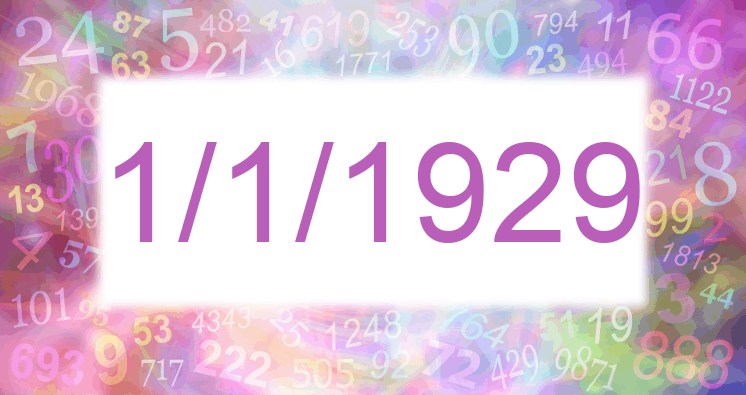 Numerología de la fecha 1/1/1929