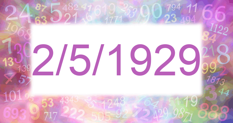 Numerología de la fecha 2/5/1929