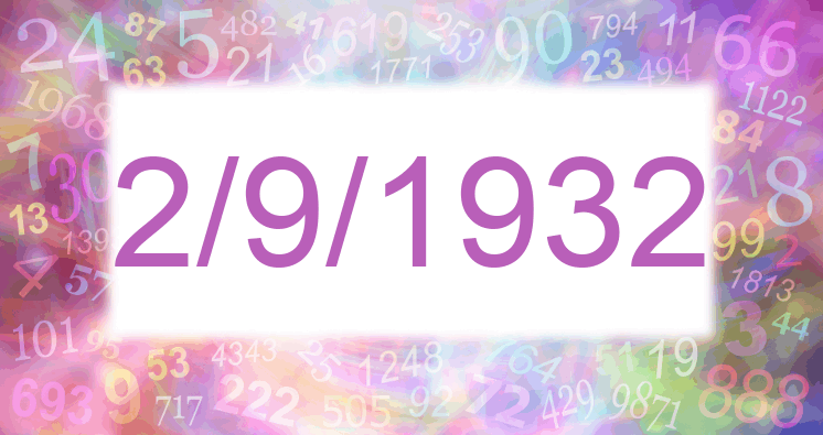 Numerología de la fecha 2/9/1932