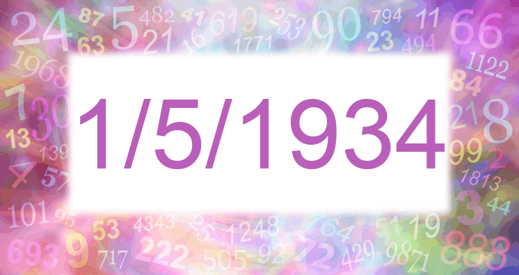Numerología de la fecha 1/5/1934