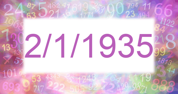 Numerología de la fecha 2/1/1935