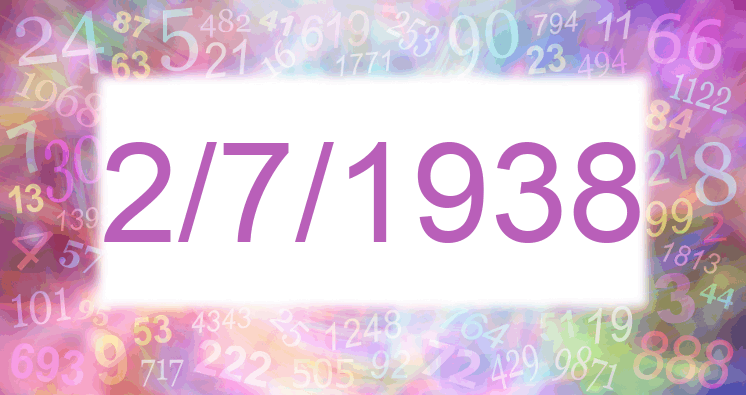 Numerología de la fecha 2/7/1938