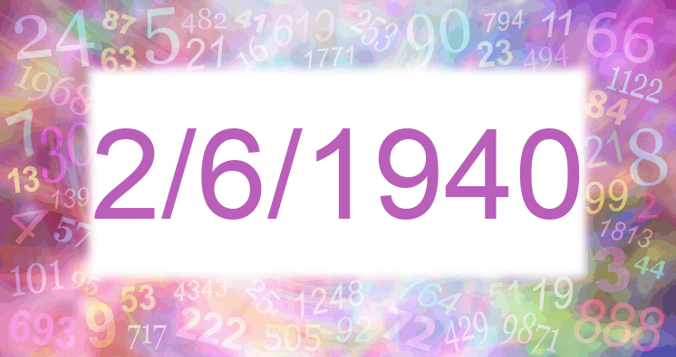 Numerología de la fecha 2/6/1940