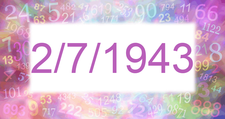 Numerología de la fecha 2/7/1943