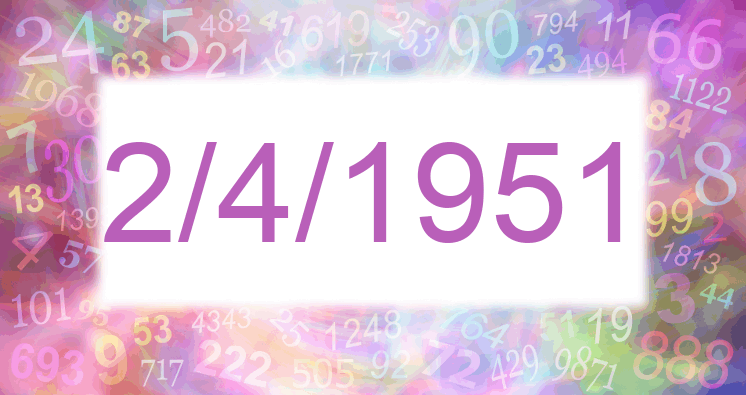 Numerología de la fecha 2/4/1951