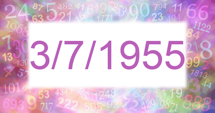 Numerología de la fecha 3/7/1955