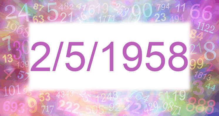Numerología de la fecha 2/5/1958