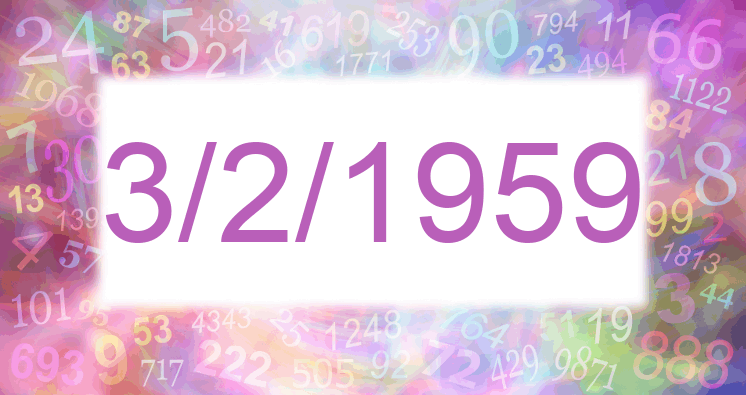 Numerología de la fecha 3/2/1959