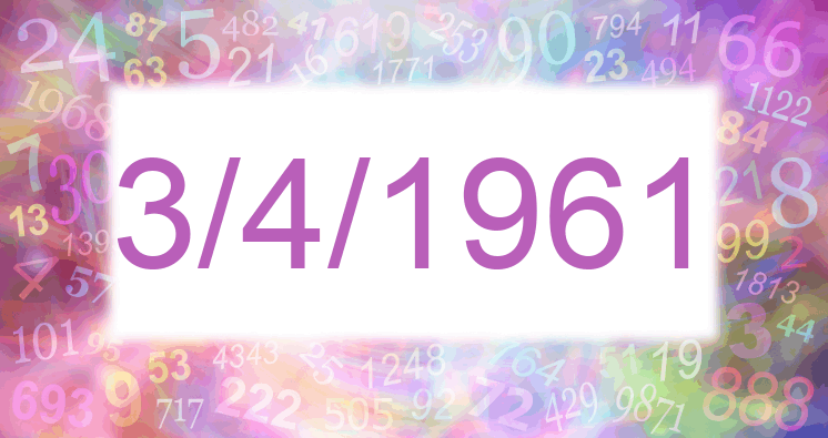 Numerología de la fecha 3/4/1961