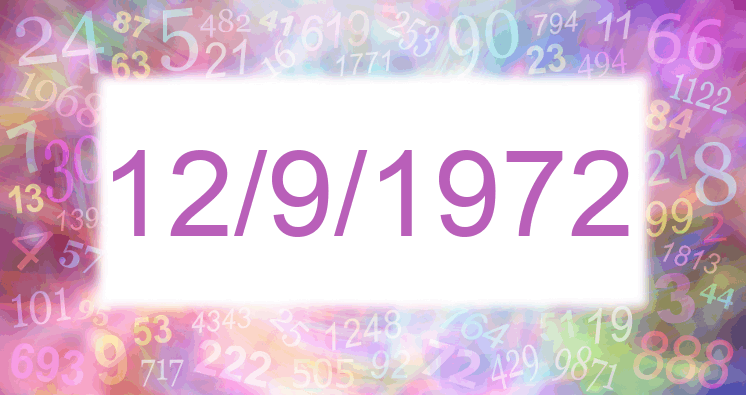 Numerología de la fecha 12/9/1972