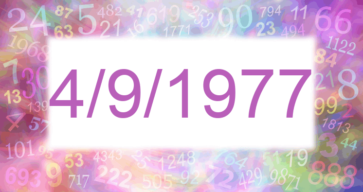 Numerología de la fecha 4/9/1977