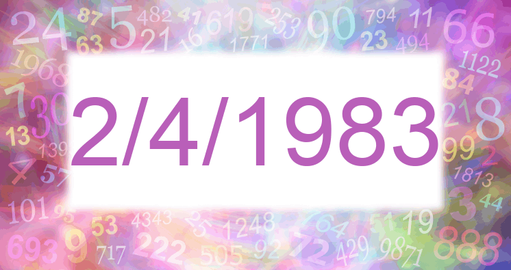 Numerología de la fecha 2/4/1983