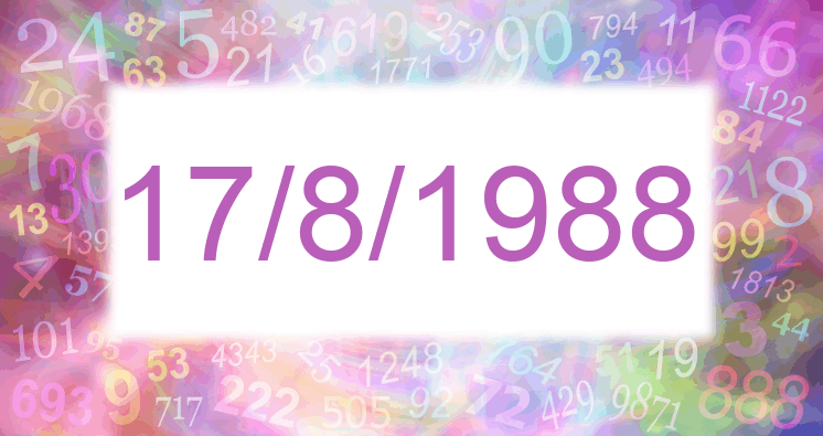 Numerología de la fecha 17/8/1988
