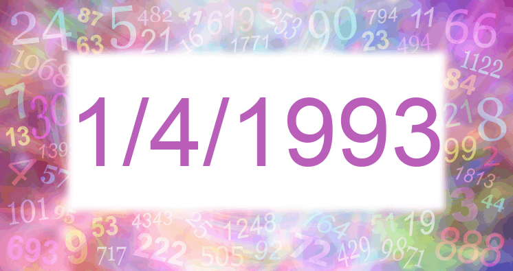 Numerología de la fecha 1/4/1993