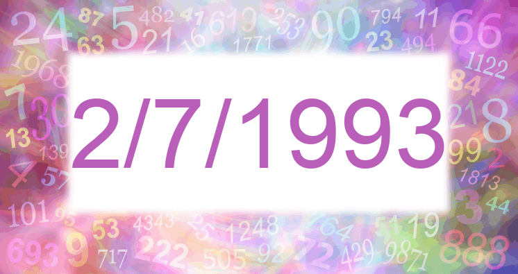 Numerología de la fecha 2/7/1993