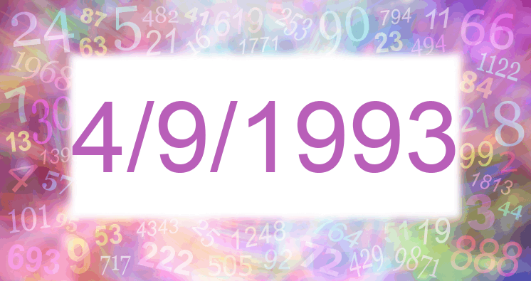 Numerología de la fecha 4/9/1993