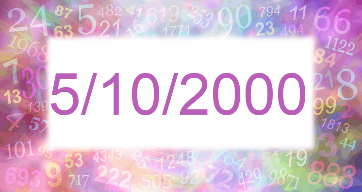 Numerología de la fecha 5/10/2000