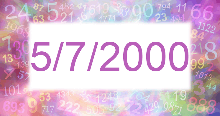 Numerología de la fecha 5/7/2000