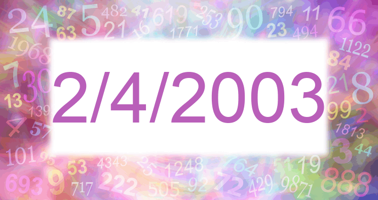 Numerología de la fecha 2/4/2003