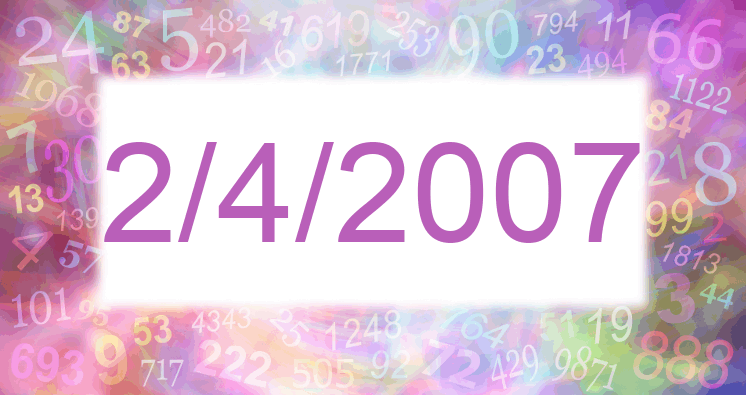 Numerología de la fecha 2/4/2007