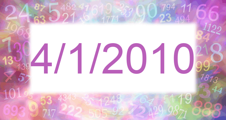 Numerología de la fecha 4/1/2010