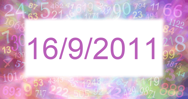 Numerología de la fecha 16/9/2011