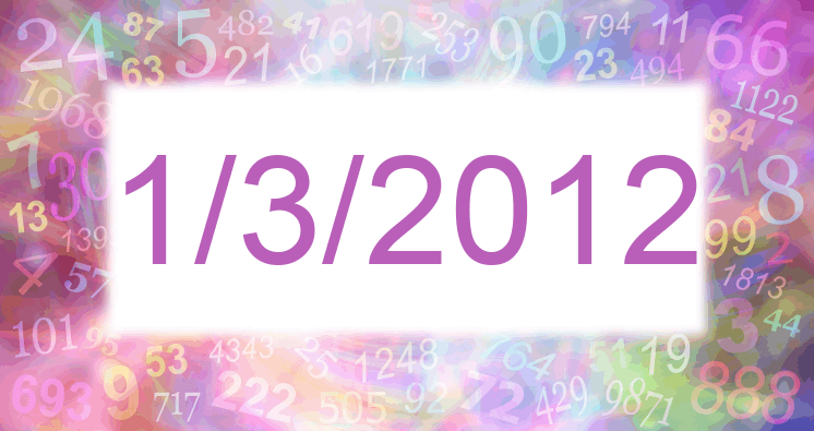 Numerología de la fecha 1/3/2012