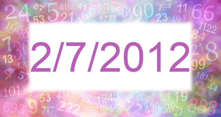 Numerología de la fecha 2/7/2012
