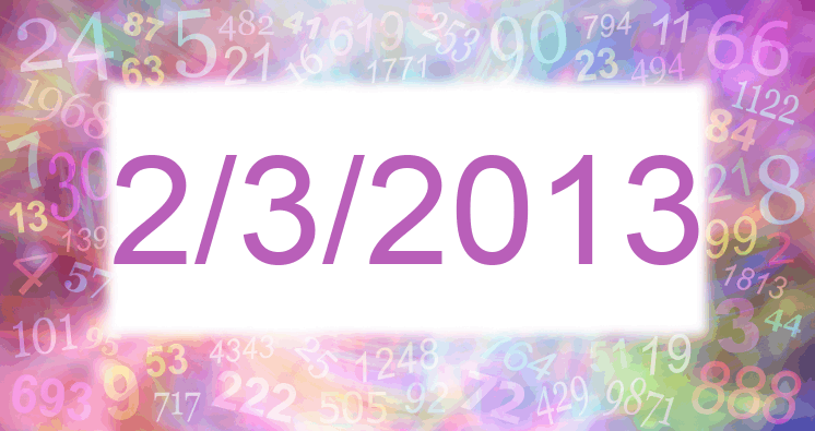 Numerología de la fecha 2/3/2013