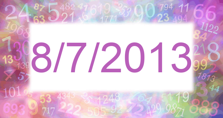 Numerología de la fecha 8/7/2013