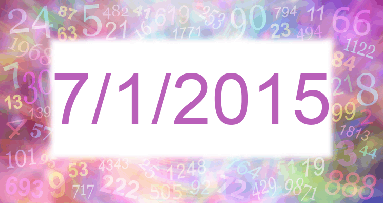 Numerología de la fecha 7/1/2015