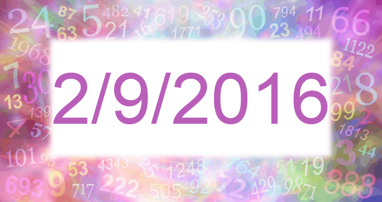 Numerología de la fecha 2/9/2016