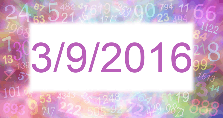 Numerología de la fecha 3/9/2016