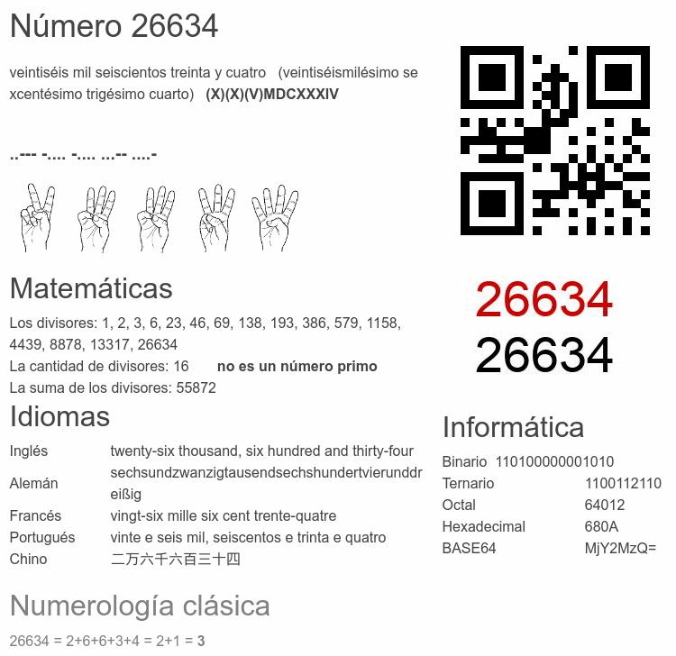 Número 26634 infografía