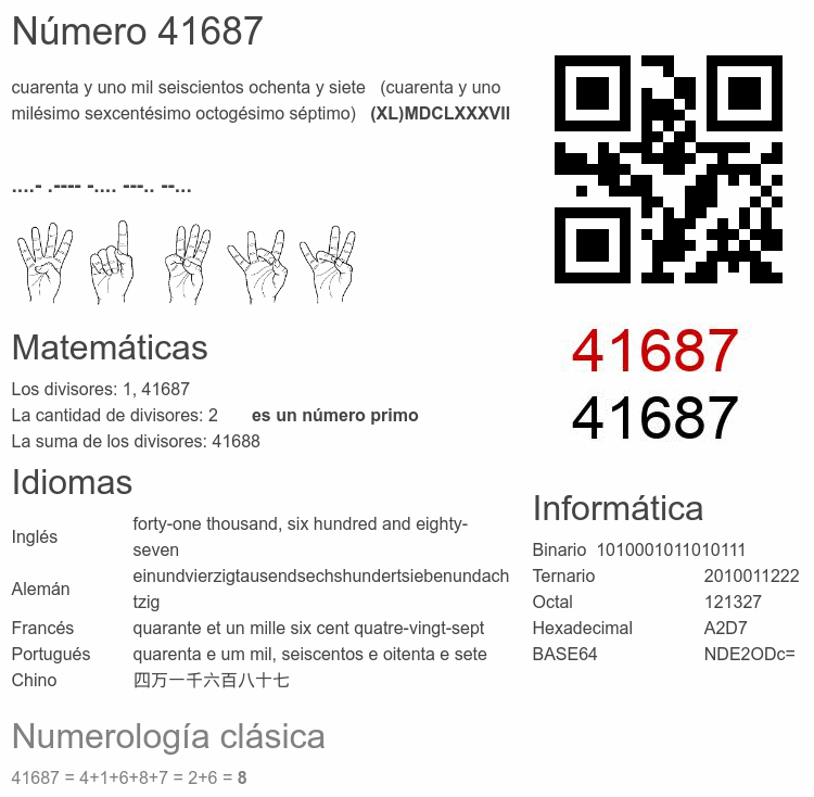 Número 41687 infografía