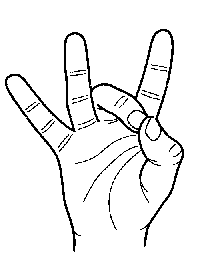 Lenguaje de señas número 8