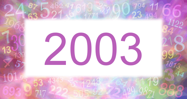 Sueño con el número 2003